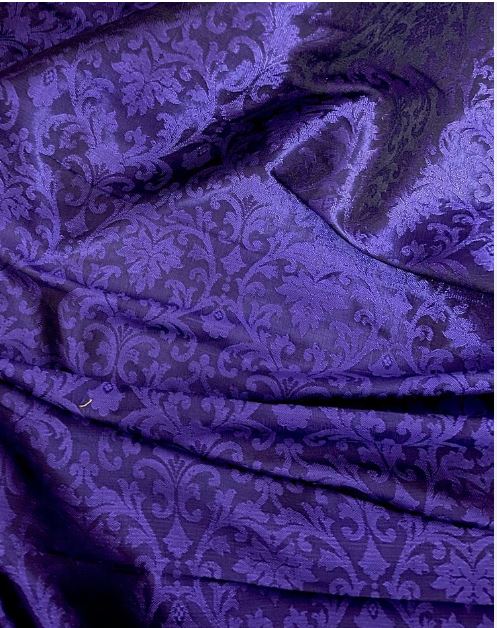 Indian Brocade Brocade Fabric in Purple color, Multiple lengths will come in the continuous piece - NF600