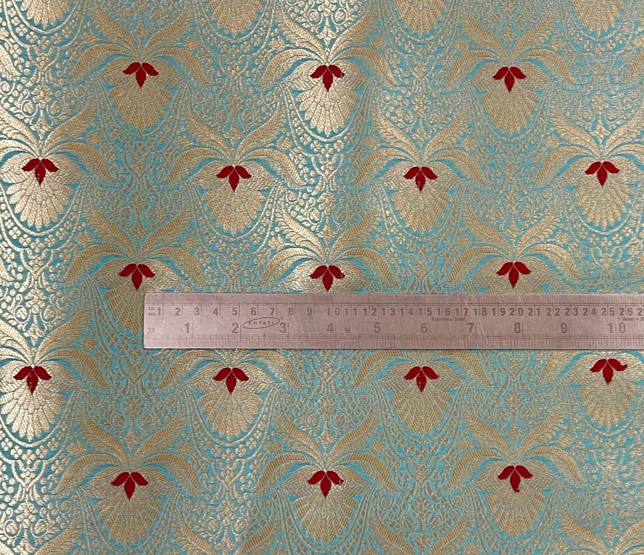 Brocade fabric Jacquard Damask Green Gold Brocade fabric Wedding Bridal dress Brocade fabric High Quality brocade DIY fabric by the yard