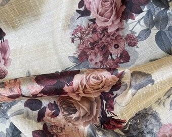 Beige Viscose Tussar Silk fabric, Dress Apparel Fabric, Indian Wedding Fabric, Multiple lengths will come in the continuous piece - NF813