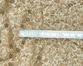 Indian Embroidered Fabric in Beige color, Multiple lengths will come in the continuous piece - NF845