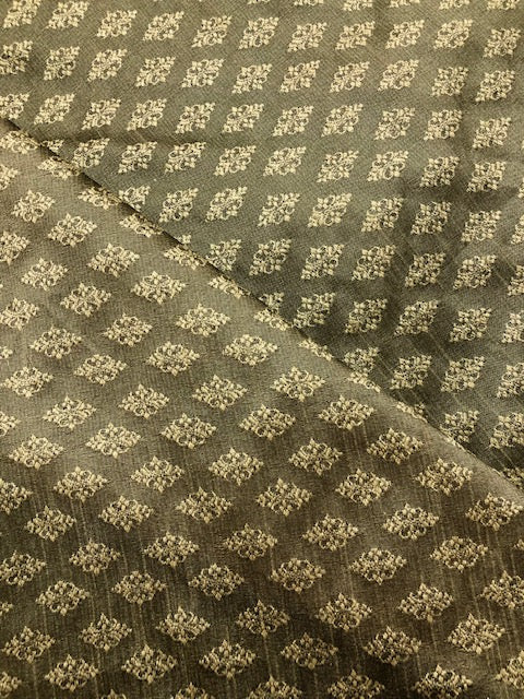 Indian Banarasi Brocade Fabric in Sage Green Color, Multiple lengths will come in the continuous piece - NF900