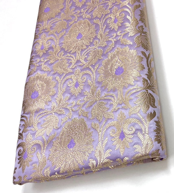 Brocade fabric Purple Gold Jacquard Damask Rayon Silk brocade Fabric Wedding Bridal High Grade Designer fabric by the yard Material NFAF131
