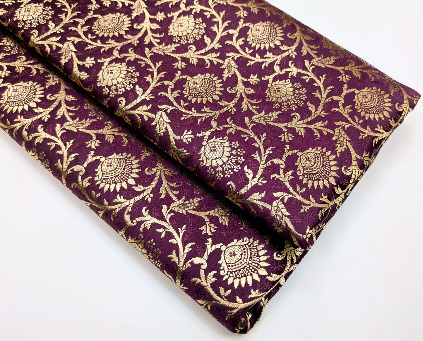 Brocade fabric Burgundy Gold Jacquard Damask Rayon Silk brocade Fabric Wedding Bridal High Grade Designer fabric by the yard Material NFAF87