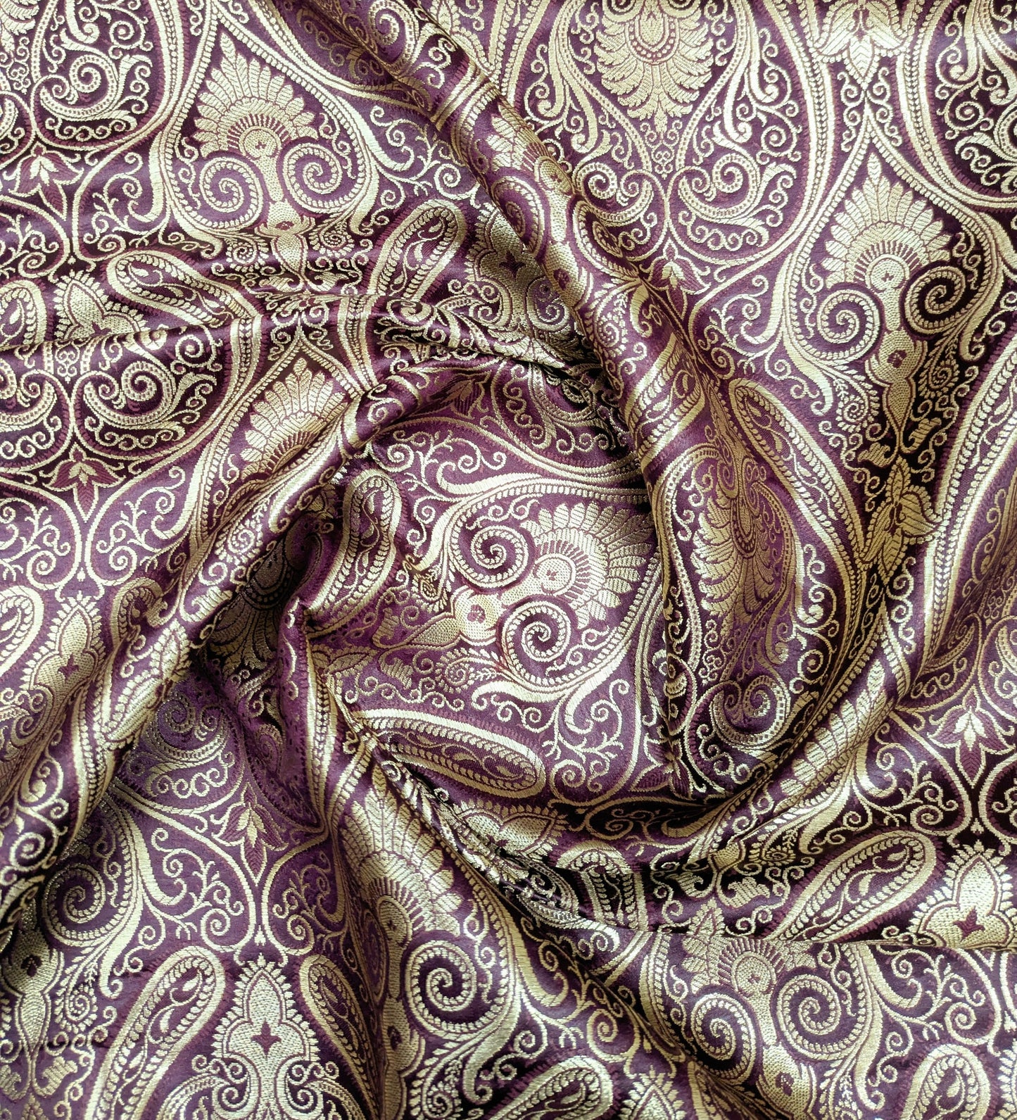 Brocade fabric by the yard Jacquard damask Burgundy Gold Brocade fabric Wedding dress Bridal Brocade Fabric Luxury Decor Upholstery brocade NFAF57