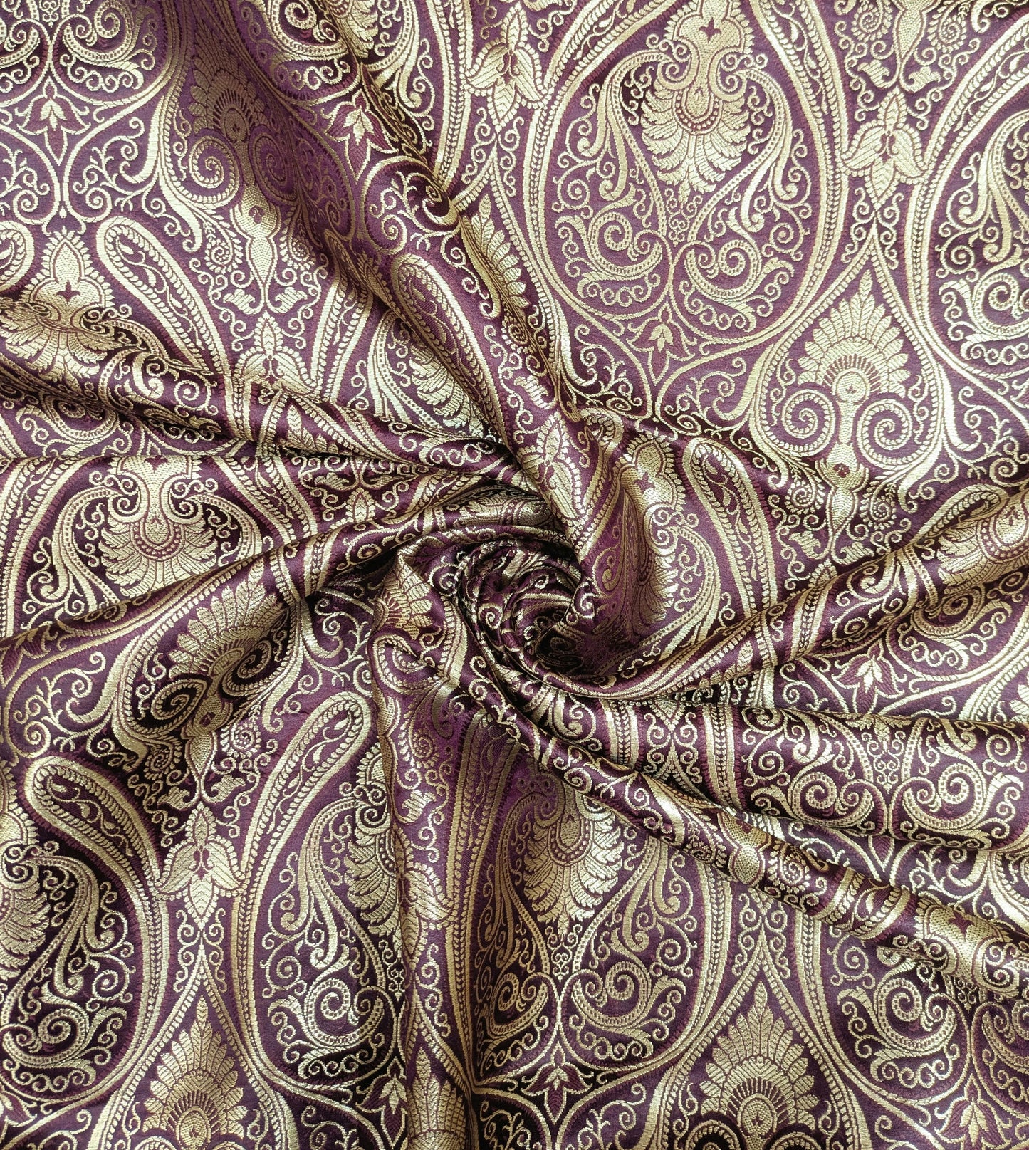 Brocade fabric by the yard Jacquard damask Burgundy Gold Brocade fabric Wedding dress Bridal Brocade Fabric Luxury Decor Upholstery brocade NFAF57
