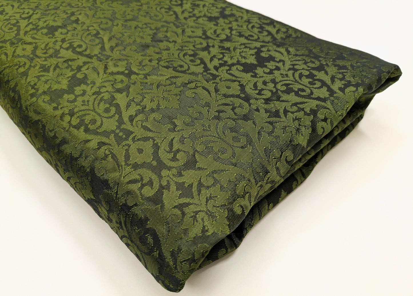 Damask Brocade Fabric Green Jacquard brocade Wedding dress fabric Embossed Brocade fabric Bridal Dress Brocade Fabric by the yard - NFAF165