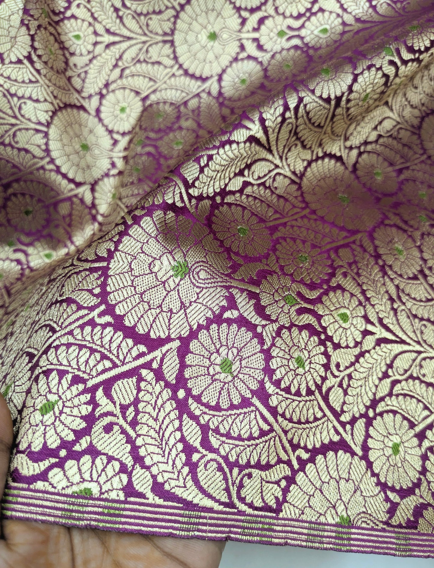 Brocade Fabric Purple Gold Bridal fabric Dressmaking Supplies Festival wear Silk fabric by the yard Gold Embossed brocade fabric by the yard NFAF473