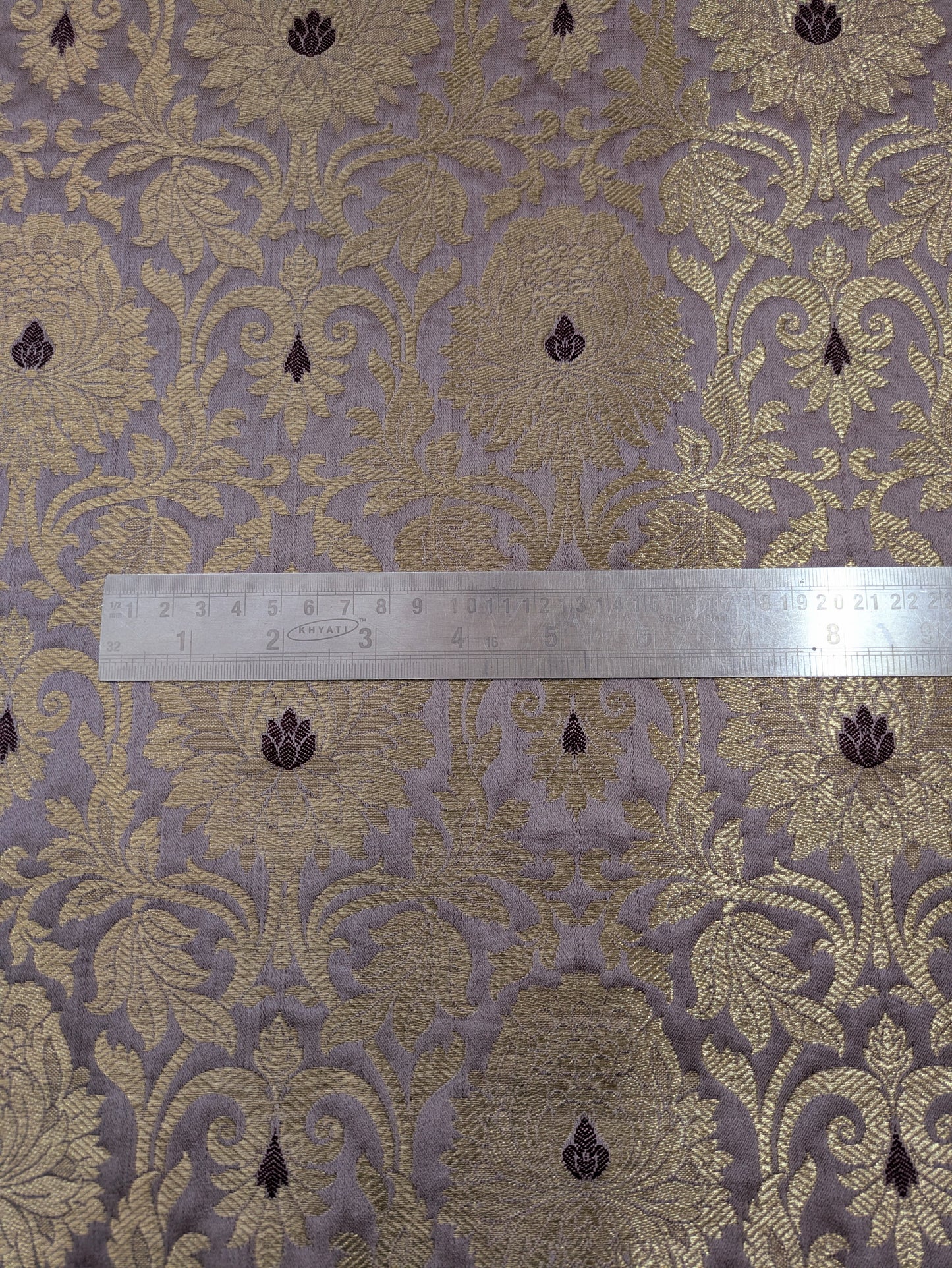 Brocade fabric Light Purple Gold Jacquard Damask Rayon Silk brocade Fabric Wedding Bridal High Grade Designer fabric by the yard Material NFAF92