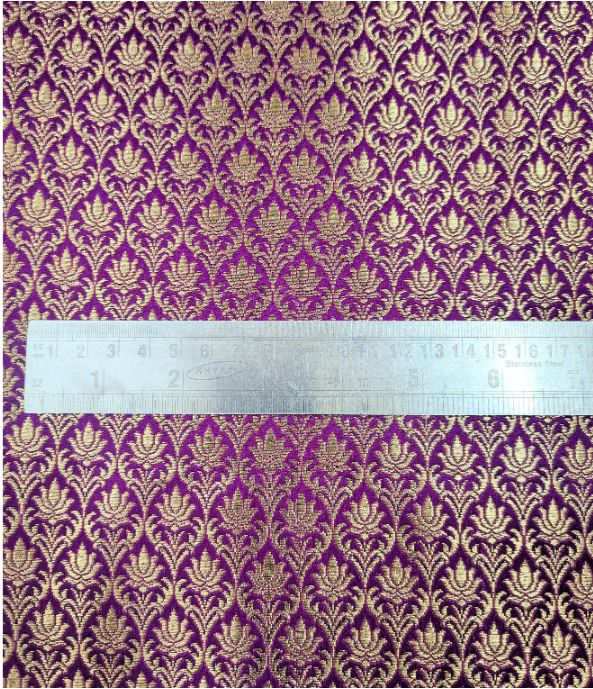 Brocade fabric Purple Gold Jacquard Damask Rayon Silk brocade Fabric Wedding Bridal High Grade Designer fabric by the yard Material NFAF65