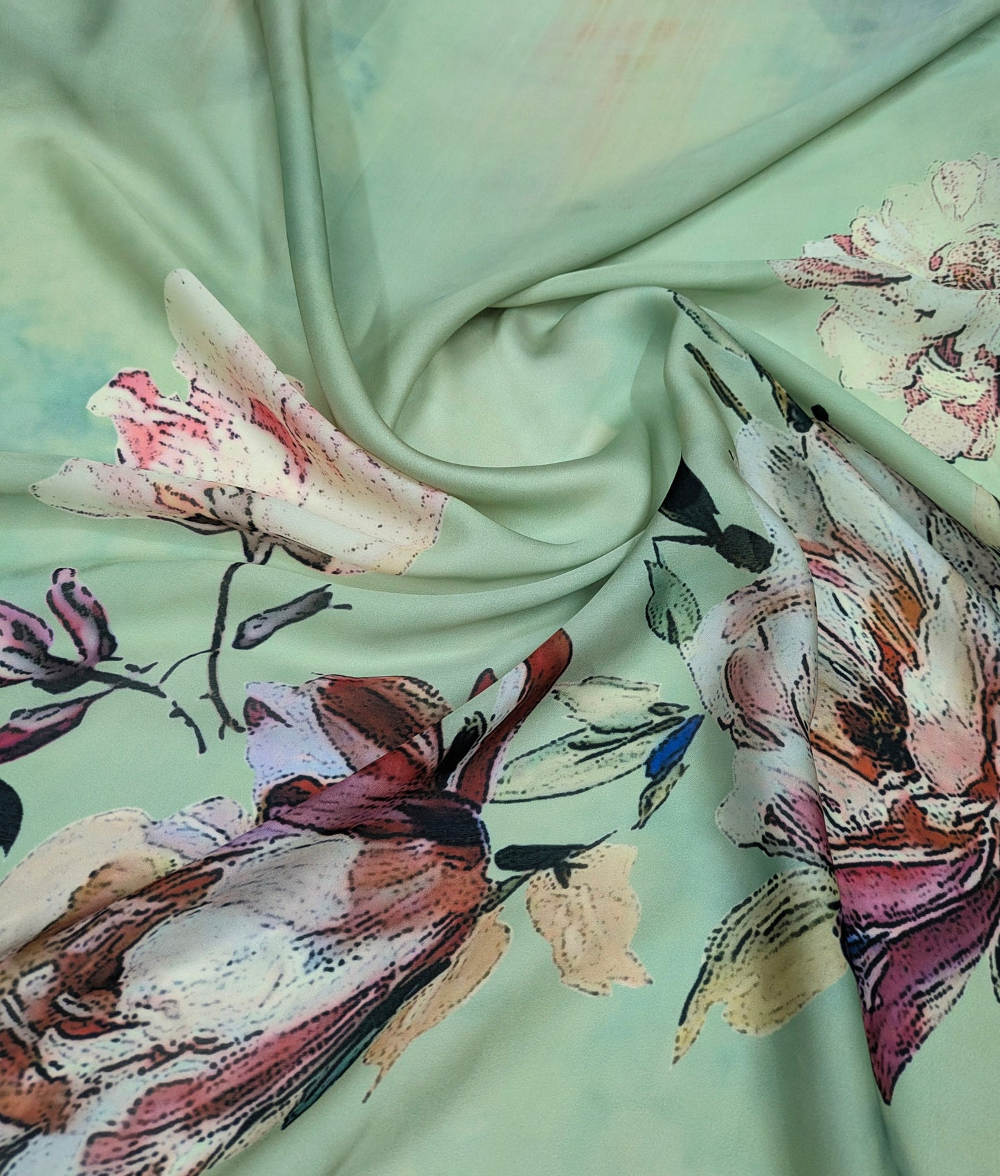Saree Fabric Sarong Fabric Crepe Draping beach Party fabric Printed Sarong, Soft cotton Dupatta Print scarves Silk Crepe Fabric