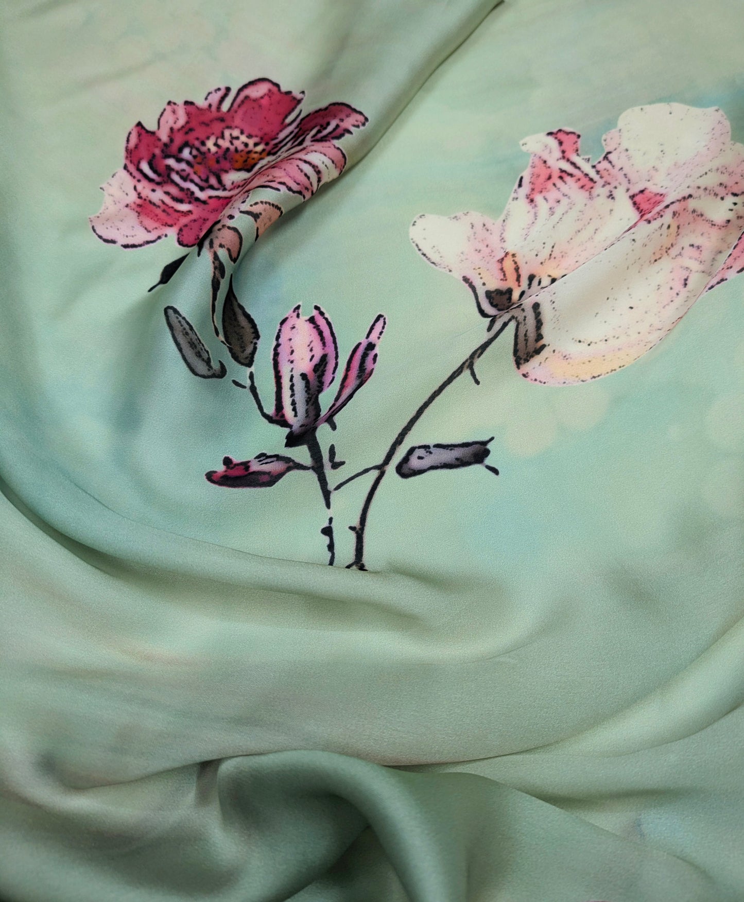 Saree Fabric Sarong Fabric Crepe Draping beach Party fabric Printed Sarong, Soft cotton Dupatta Print scarves Silk Crepe Fabric