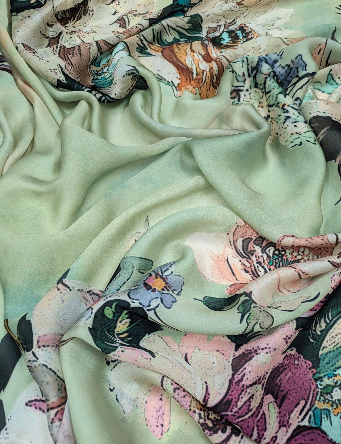 Saree Fabric Sarong Fabric Crepe Draping beach Party fabric Printed Sarong, Soft cotton Dupatta Print scarves Silk Crepe Fabric