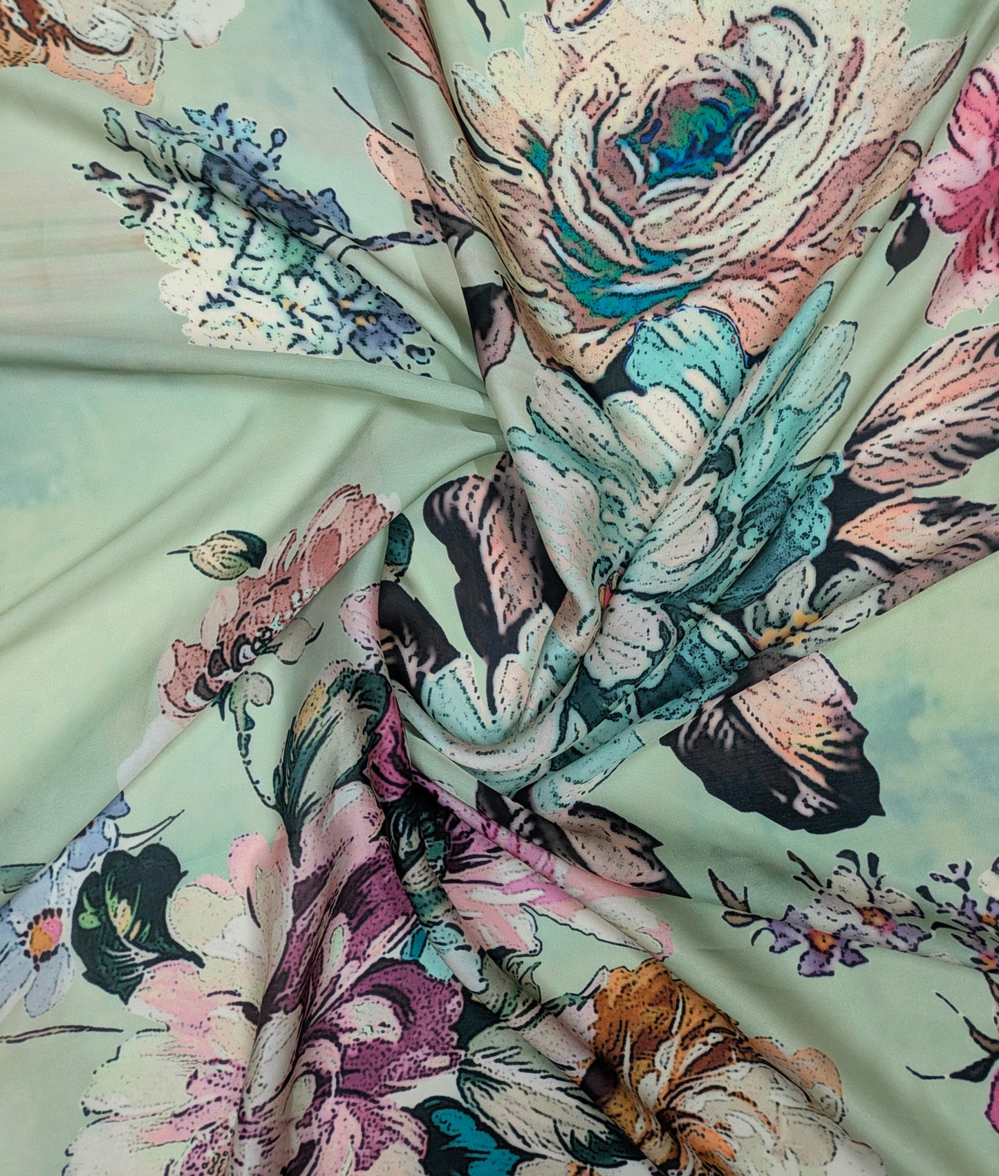 Saree Fabric Sarong Fabric Crepe Draping beach Party fabric Printed Sarong, Soft cotton Dupatta Print scarves Silk Crepe Fabric