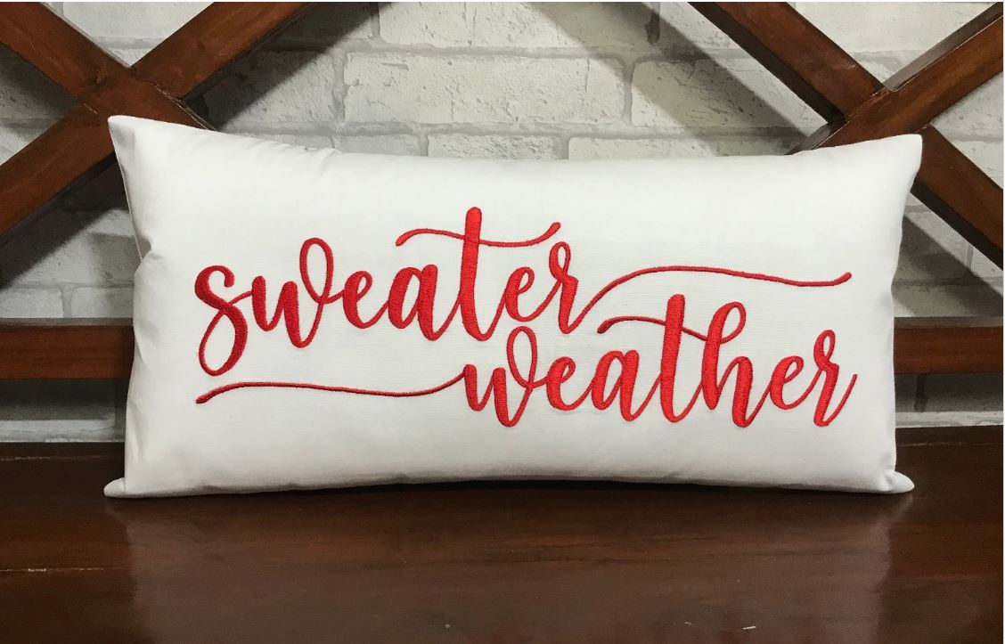 Sweater Weather Pillow, Christmas Decor, Christmas Gifts, Winter Decor, Cottage decor, Farmhouse pillow, Home decor, Holiday decor