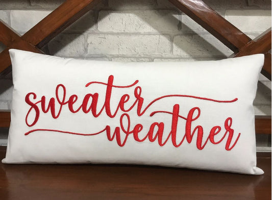 Sweater Weather Pillow, Christmas Decor, Christmas Gifts, Winter Decor, Cottage decor, Farmhouse pillow, Home decor, Holiday decor
