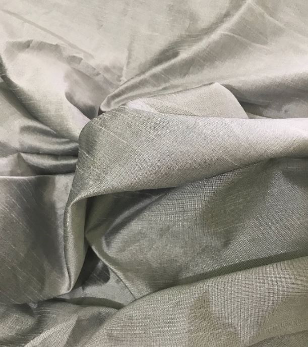 Gray Taffeta Fabric, Dress, Apparel Fabric, Poly Silk fabric ,Multiple yardage will come in one piece TSF40