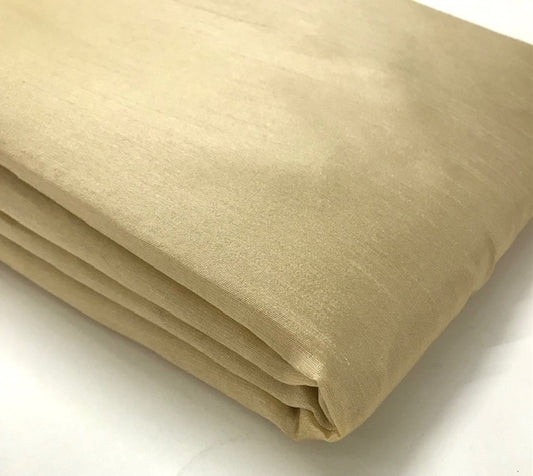 Gold Poly Raw Silk Faux Dupion 100% Polyester Upholstery Fabric Bridal Craft Dress Quilting Material TSF42