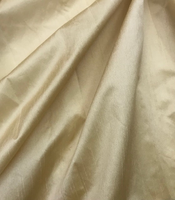 Gold Poly Raw Silk Faux Dupion 100% Polyester Upholstery Fabric Bridal Craft Dress Quilting Material TSF42