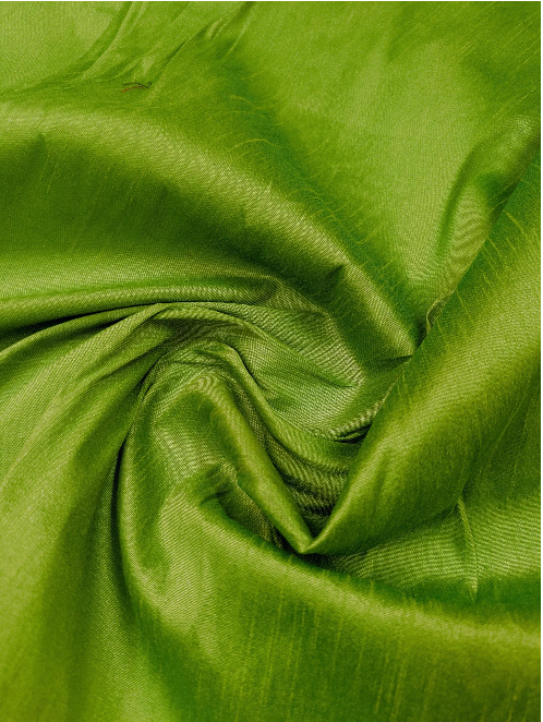 Green Poly Raw Silk Faux Dupion 100% Polyester Upholstery Fabric Bridal Craft Dress Quilting Material TSF55