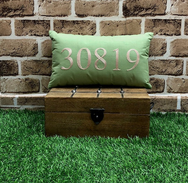 Personalized Zip Code Pillow | Personalized Pillow | Dorm Decor | Monogrammed Gift | Rustic Home Decor | Home Decor | Farmhouse Decor.