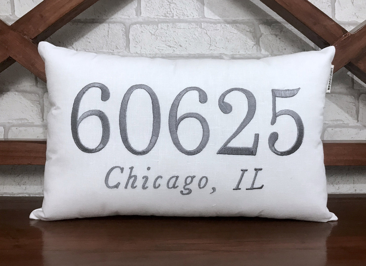 Personalized Zip Code Pillow | Monogram Pillow | Dorm Decor | Monogrammed Gift | Embroidered Pillow | Home Decor | Christmas Decor.