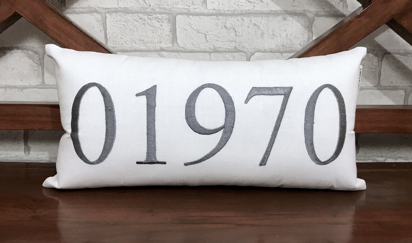 Personalized Zip Code Pillow | Personalized Pillow | Dorm Decor | Monogrammed Gift | Rustic Home Decor | Home Decor | Farmhouse Decor.