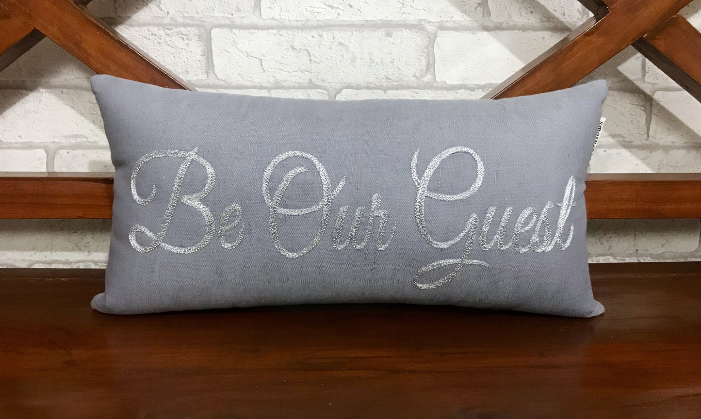 70% Sale Be Our Guest Pillow, Cushion Guest Room Pillow, Welcome Home pillow, Wedding Ceremony Decor, Decorative pillow, Farmhouse Decor,