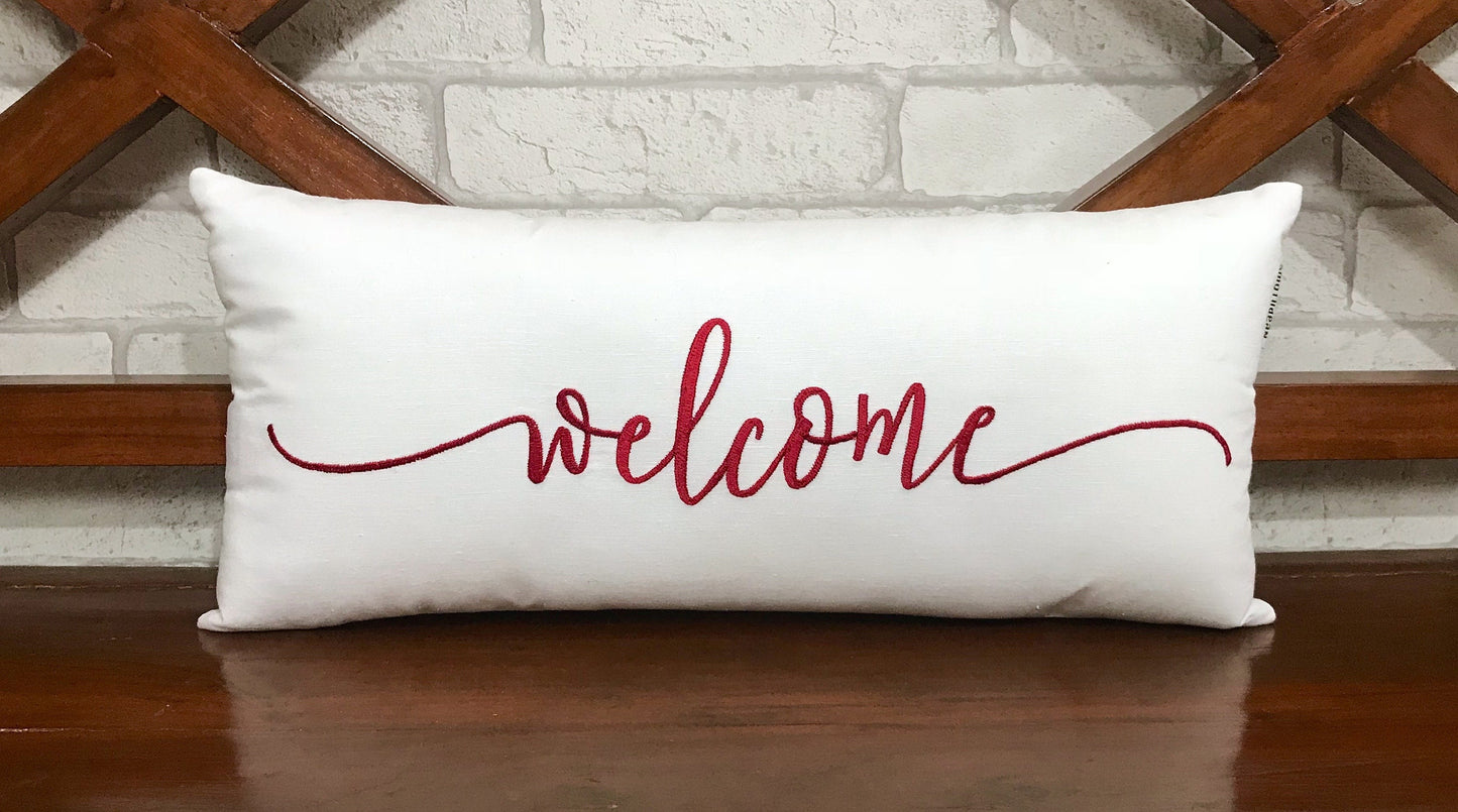 Welcome Guest Pillow, Embroidered Gifts, Guest Room Décor, Christmas Décor, Wedding Décor, Housewarming Gifts, Home Décor.