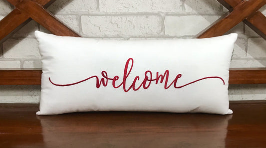 Welcome Guest Pillow, Embroidered Gifts, Guest Room Décor, Christmas Décor, Wedding Décor, Housewarming Gifts, Home Décor.
