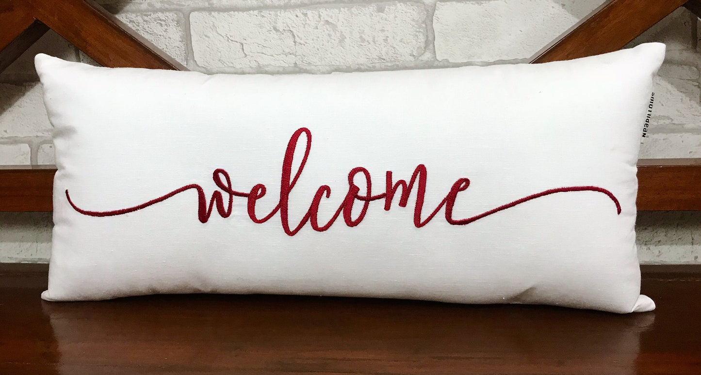 Welcome Guest Pillow, Embroidered Gifts, Guest Room Décor, Christmas Décor, Wedding Décor, Housewarming Gifts, Home Décor.