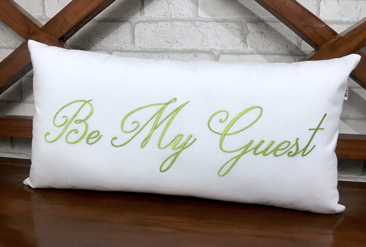 Be Our Guest Pillow Embroidered Guest Room Pillow Welcome Gift Wedding Occasion Décor, Holiday Décor, Wedding Ceremony Décor.