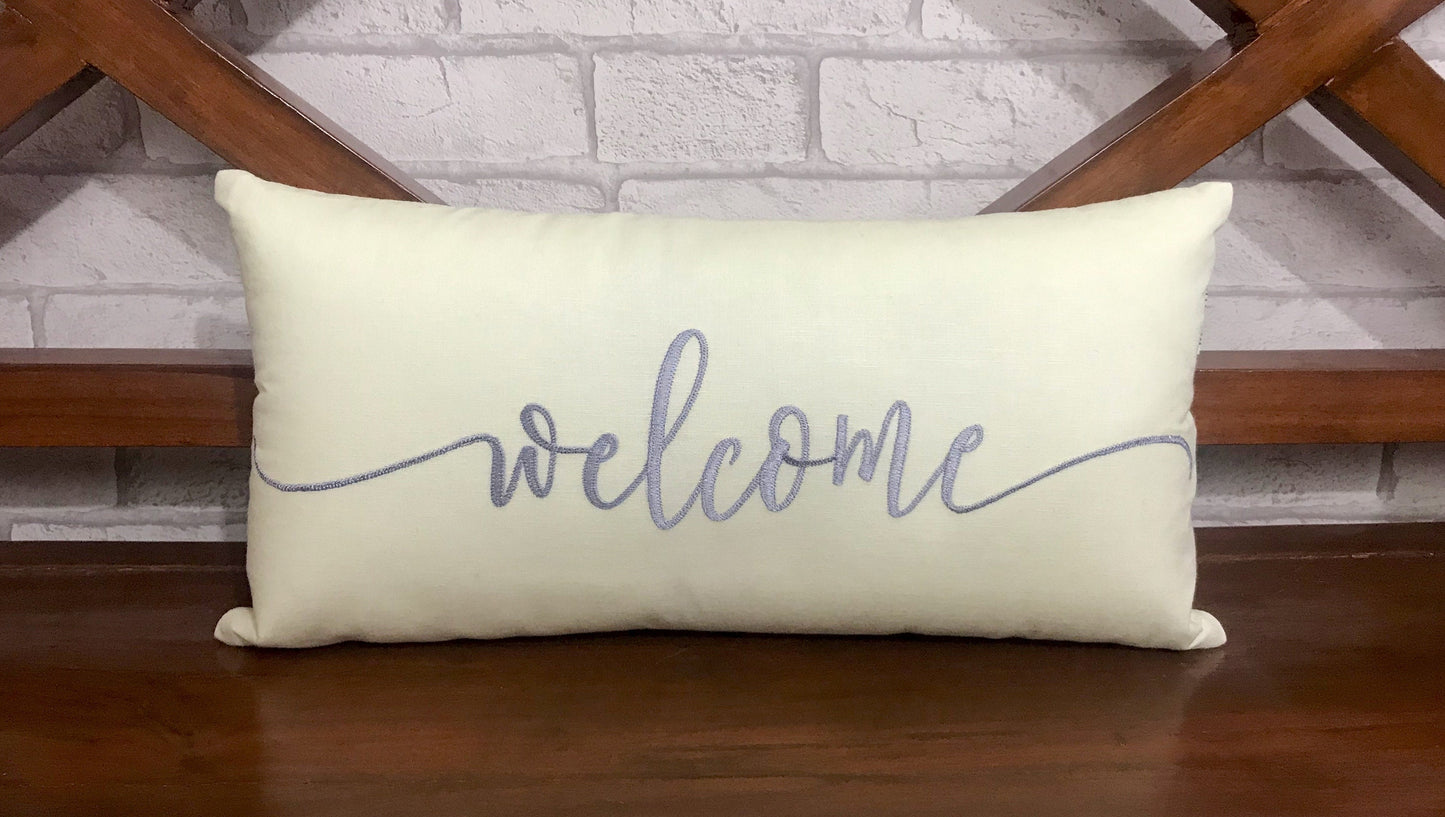 Welcome Guest Pillow, Embroidered Gifts, Guest Room Décor, Christmas Décor, Wedding Décor, Housewarming Gifts, Home Décor.