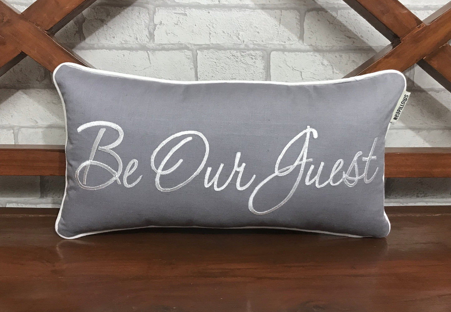 70% Sale  Be Our Guest Pillow, Embroidered Guest Room Pillow, Welcome Gift, Wedding, Occasion Decor, Pillow Form Available in all sizes