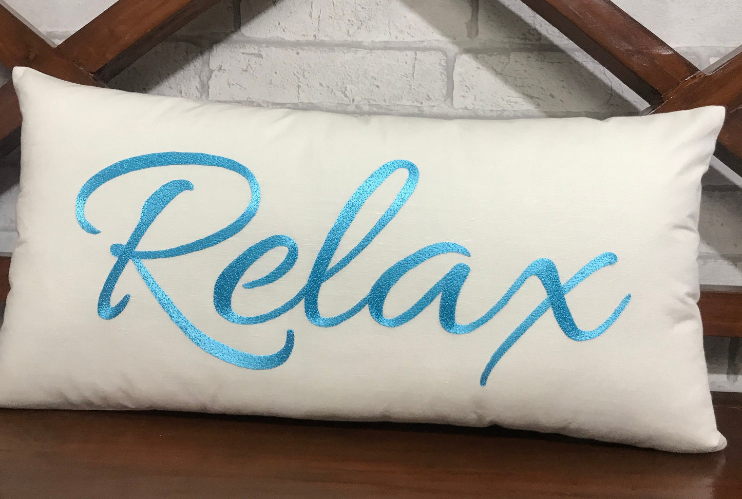 Relax Pillow | cotton pillow | Farmhouse pillow | Rustic decor | Farmhouse Decor | holiday decor | Home Decor | Guest room decor.
