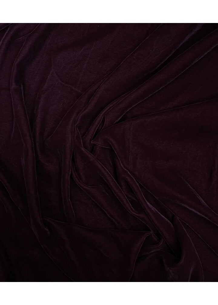 Micro Velvet non stretch Fabric in Brown color, Multiple lengths will come in the continuous piece - MCVF27