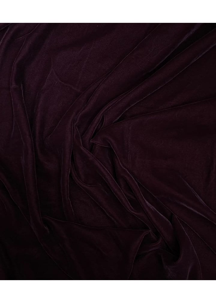 Micro Velvet non stretch Fabric in Brown color, Multiple lengths will come in the continuous piece - MCVF27