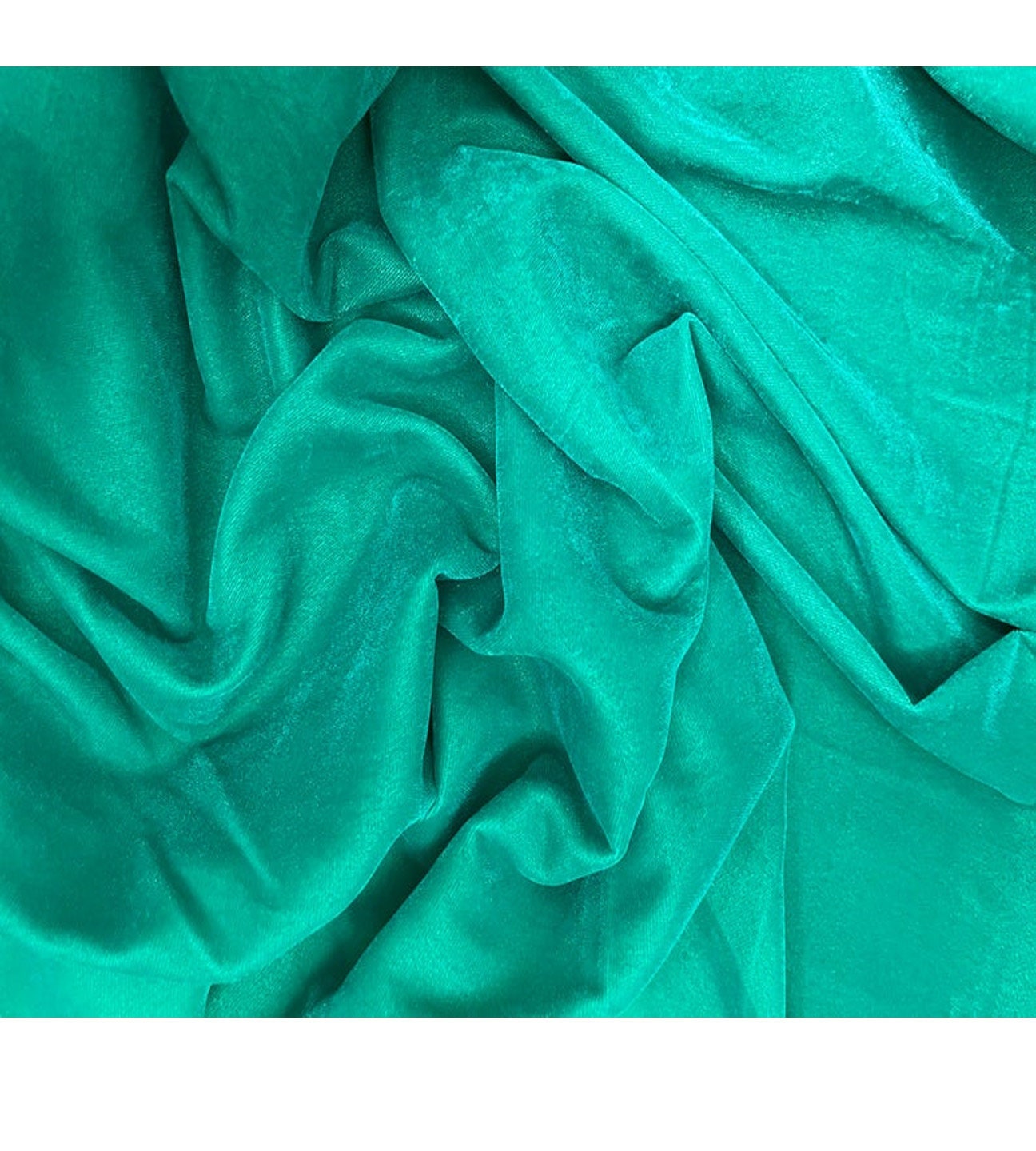 Micro Velvet non stretch Fabric in Green color, Multiple lengths will come in the continuous piece - MCVF23