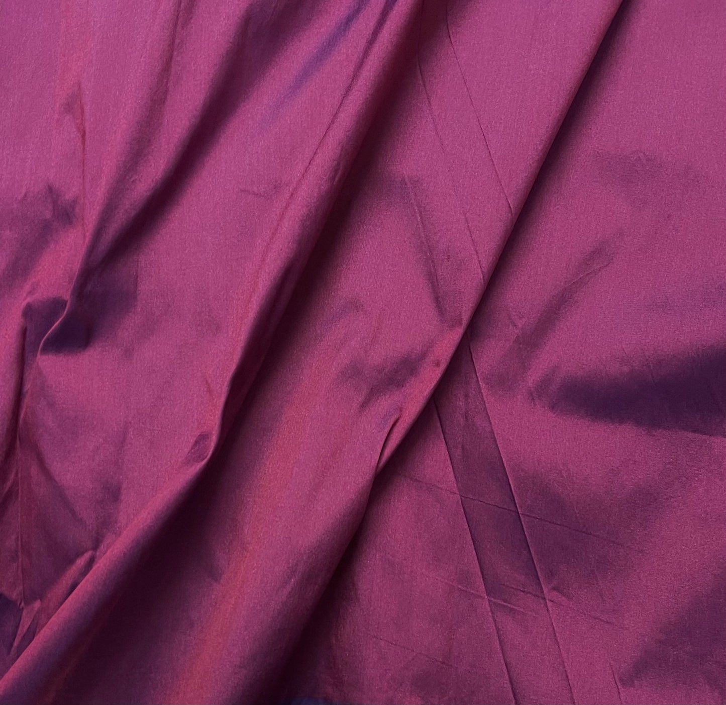 Wine Taffeta Fabric, Dress, Costume Apparel Fabric, Indian Poly Silk Fabric, Multiple yardage will come in a continuous length - TSF26