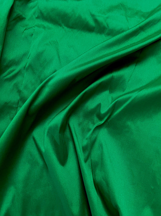 Green Taffeta Fabric, Dress, Costume Apparel Fabric,  Indian Poly Silk Fabric, Fabric By Yard/ Meter, Prom dress Fabric TSF04