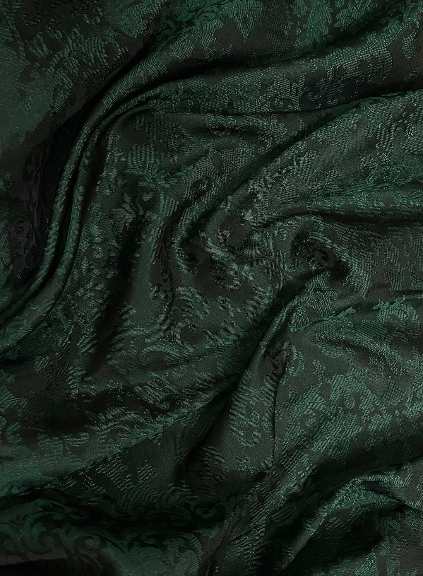 Indian Banarasi Brocade fabric in Green color, Multiple length will come in the continuous piece - NF421