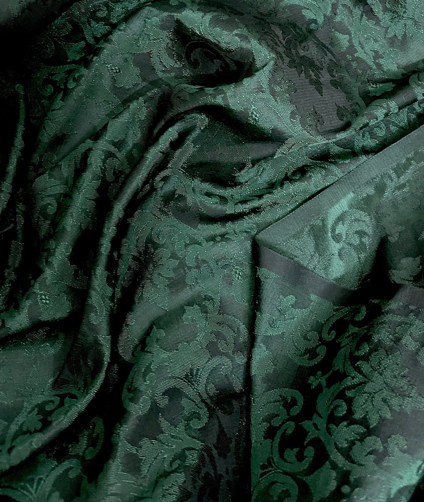 Indian Banarasi Brocade fabric in Green color, Multiple length will come in the continuous piece - NF421