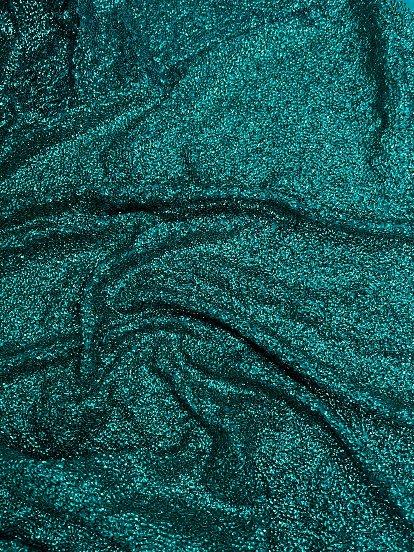 Embroidered Sequin Georgette Fabric in Green color, Multiple lengths will come in the continuous piece - SQAF25