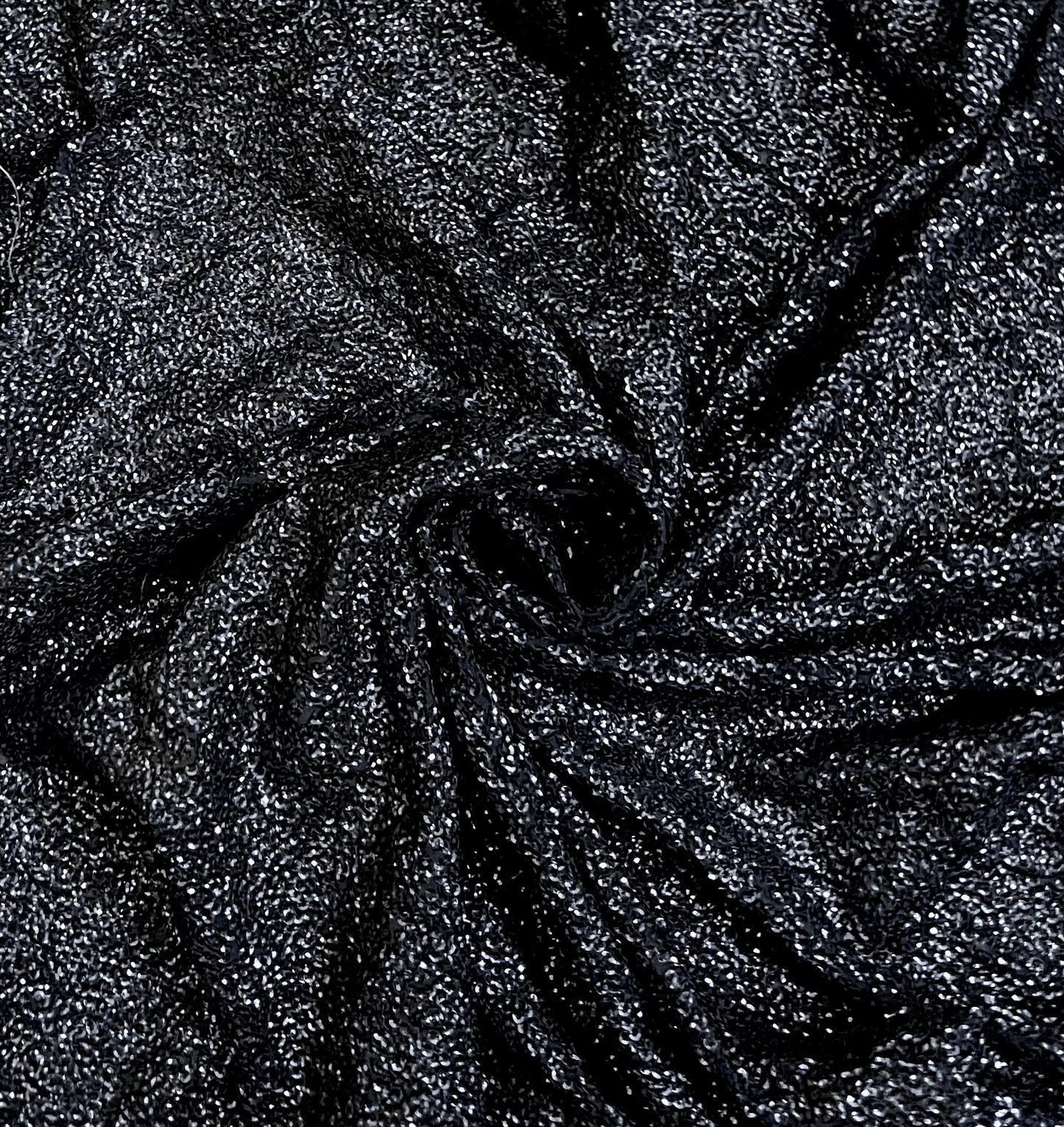 Embroidered  Sequin Georgette Fabric in Black color, Multiple lengths will come in the continuous piece - SQAF13