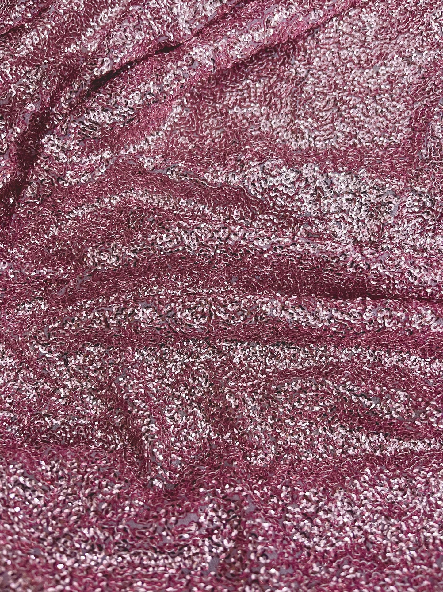 Embroidered Sequins Georgette Fabric in Blush Pink color, Multiple lengths will come in the continuous piece - SQAF15