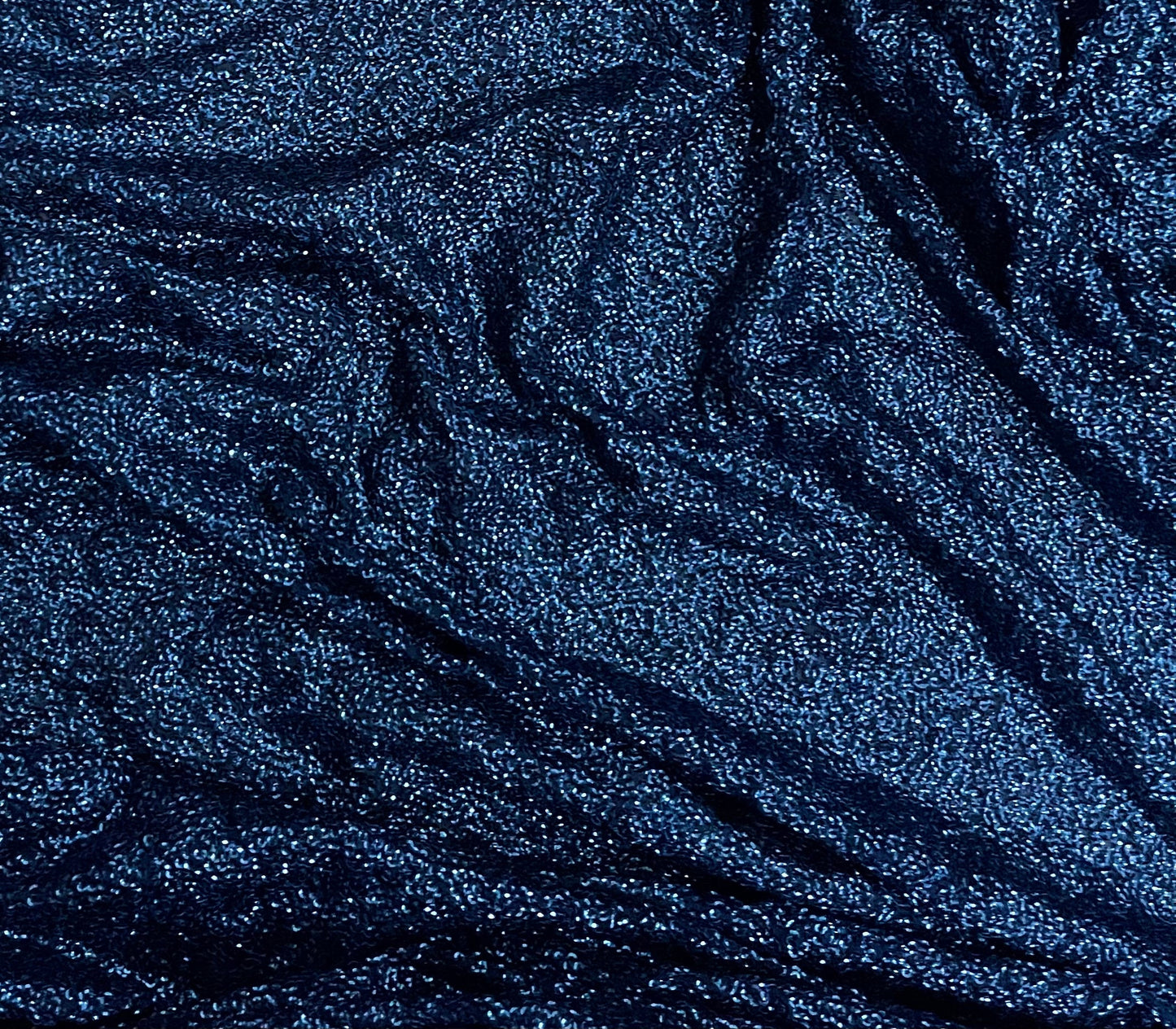 Navy Blue Sequin Embroidery Georgette Fabric, Wedding Dress Fabric, Multiple yardage will come in the continuous length - SQAF09