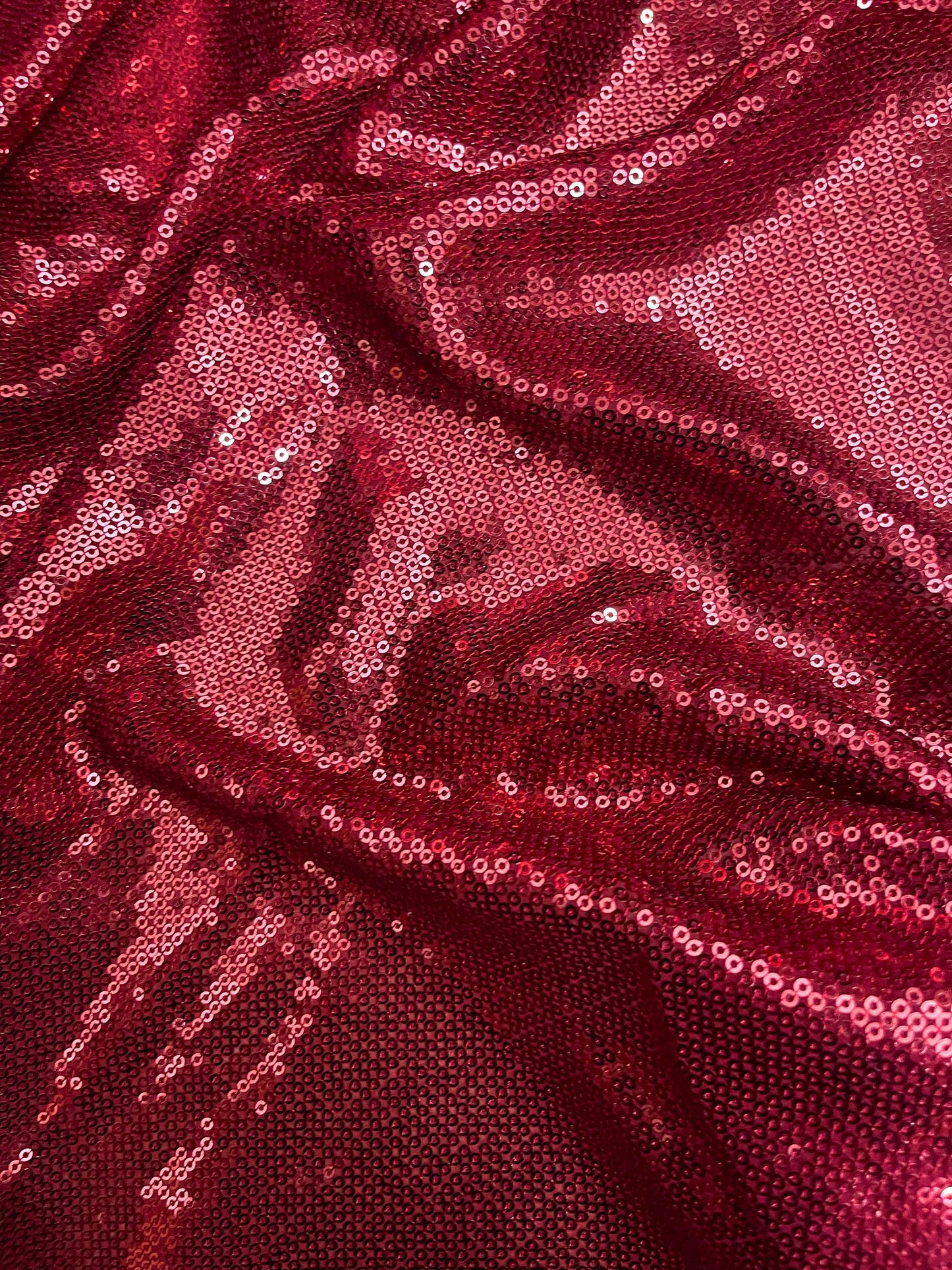 Embroidered Sequin Georgette Fabric in Red color, Fabric, Multiple lengths will come in the continuous piece - SQAF27