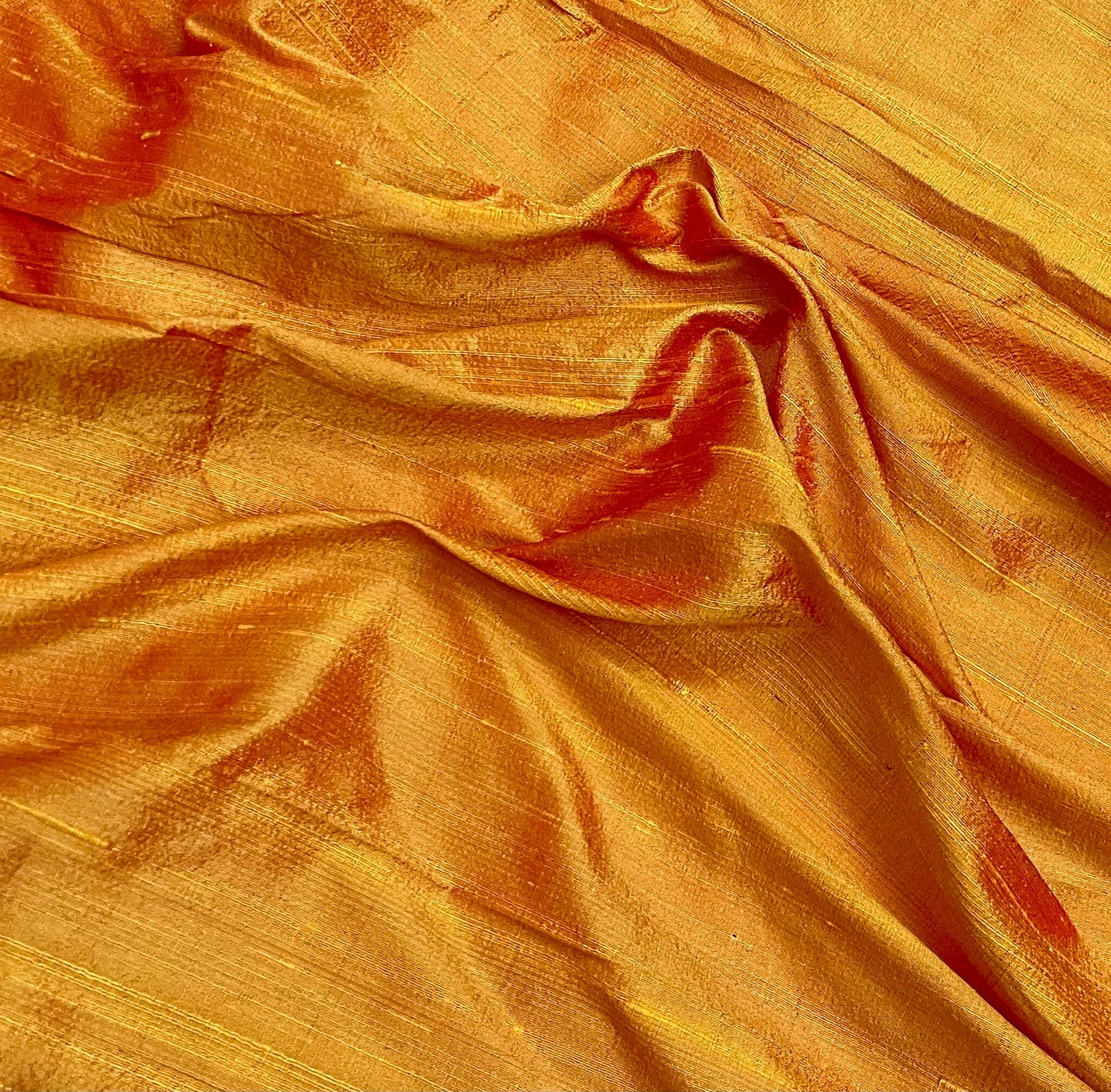 Indian Shantung Raw Silk Fabric Handloom Yellow Mustard Dupioni Silk, Wedding Fabric, Multiple yardage will come in the continuous length RS18