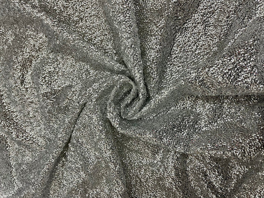 Embroidered georgette fabric, Silver sequin fabric, Wedding dress, Bridesmaid dress, Fabric store, Fashion fabric, Luxury fabric - SQAF801